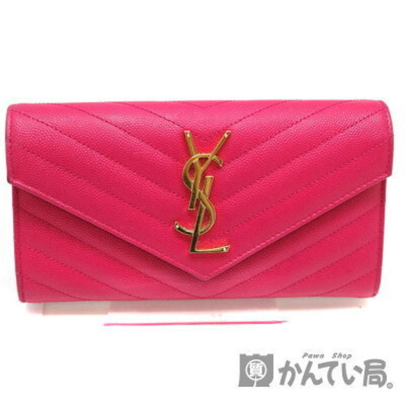 SAINT LAURENT Bifold Long Wallet Pink - Picture 1 of 6